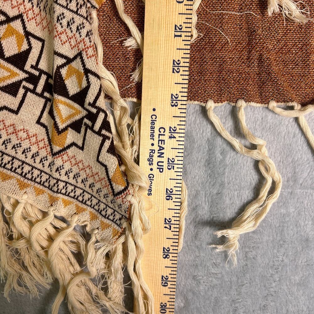 Vintage Reba Southwestern Bohemian Fringe Cardigan Womens Small Open Front - Picture 8 of 8